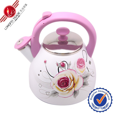 Whistling Elegant Decal Enamel Kettle/Jug